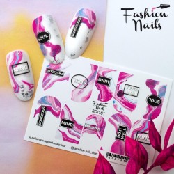 Fashion Nails water decal 3D-161