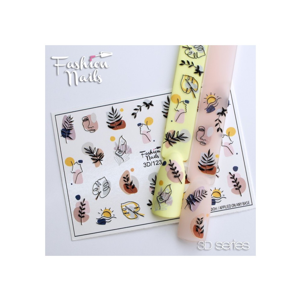 Fashion Nails water decal 3D-123