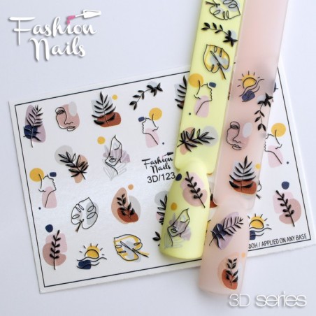 Fashion Nails water decal 3D-123 Fashion Nails water decal 3D-123