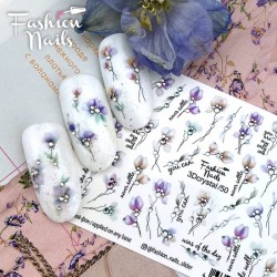 Fashion Nails water decal crystal 3D-50