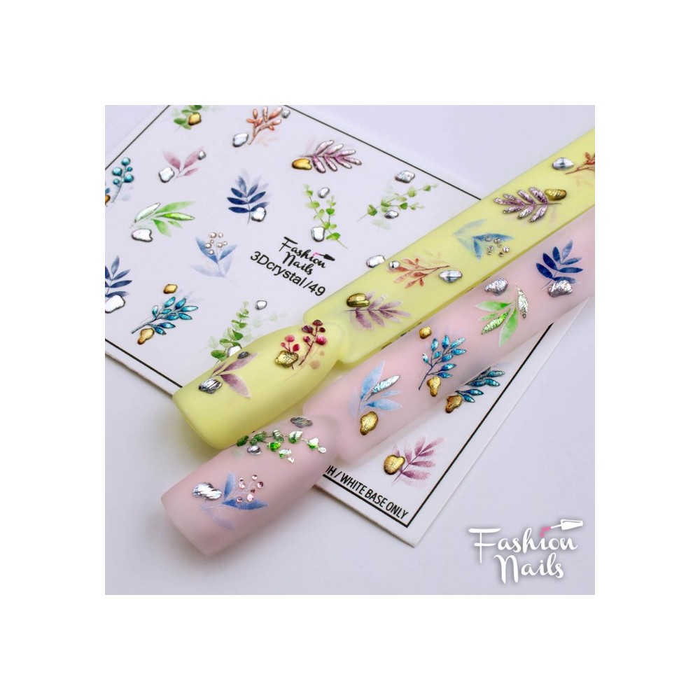 Fashion Nails water decal crystal 3D-49