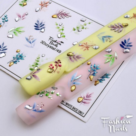 Fashion Nails water decal crystal 3D-49