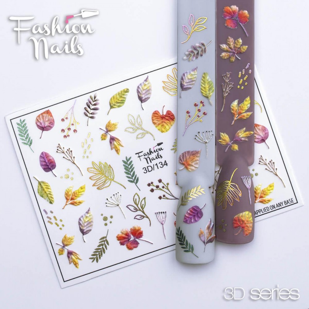 Fashion Nails water decal 3D-134