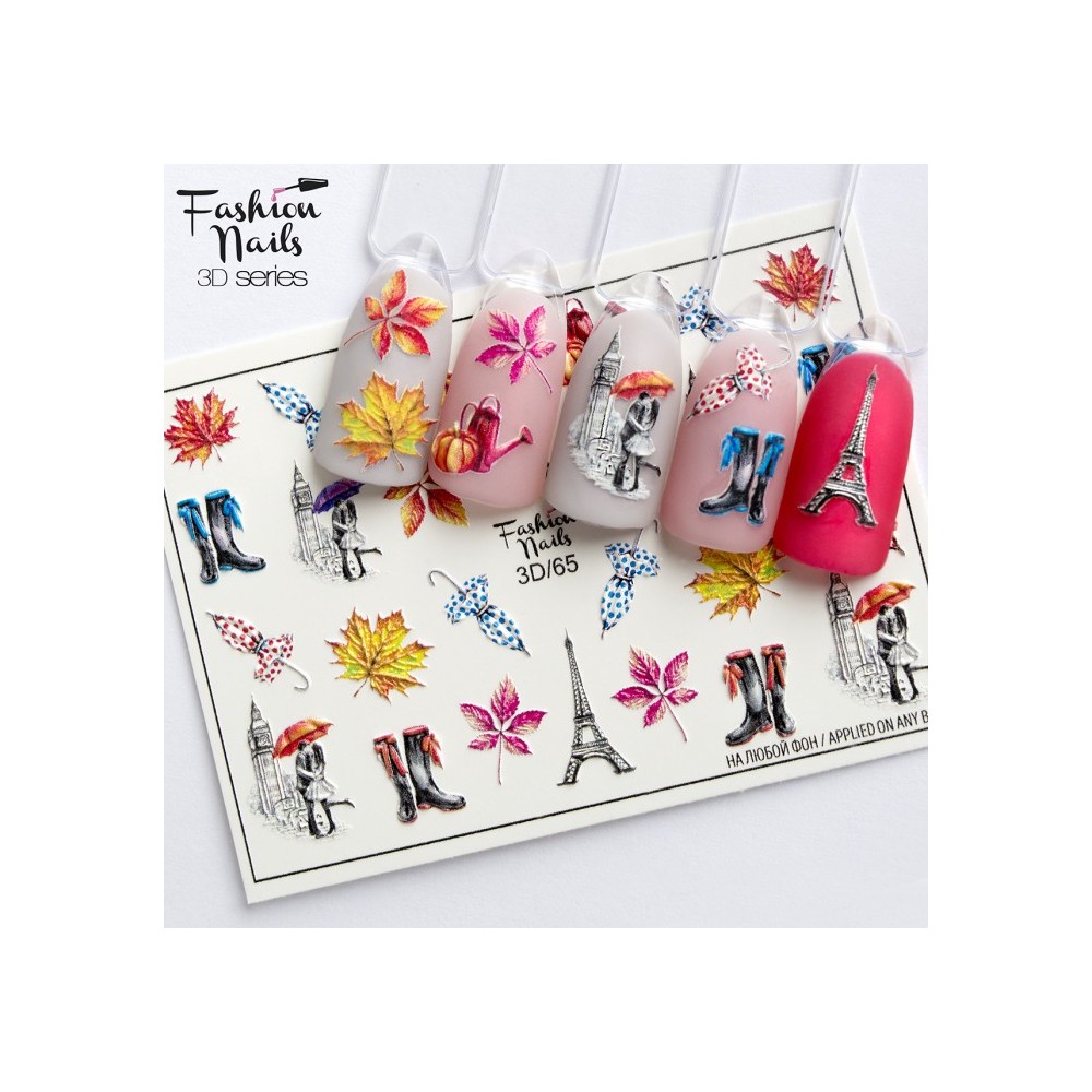 Fashion Nails water decal 3D-65