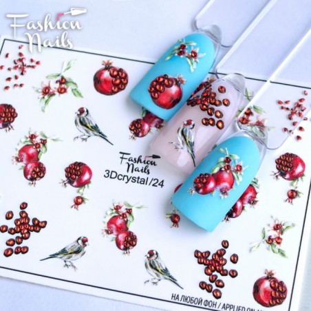 Fashion Nails water decal Crystal 3D-24 Fashion Nails water decal Crystal 3D-24