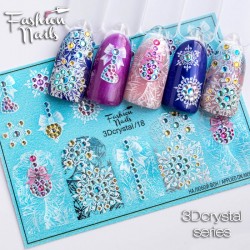 Fashion Nails water decal Crystal 3D-18