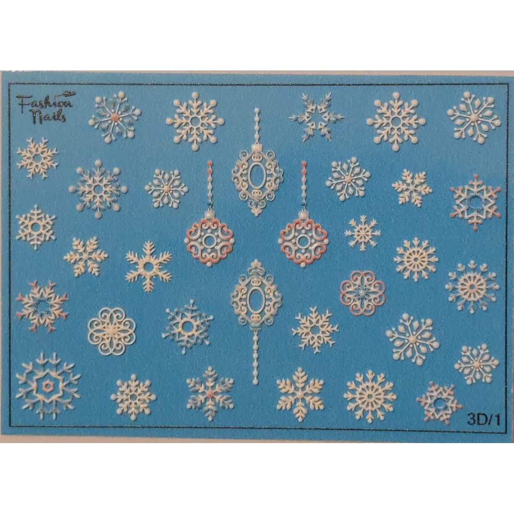 Fashion Nails water decal Crystal 3D-1
