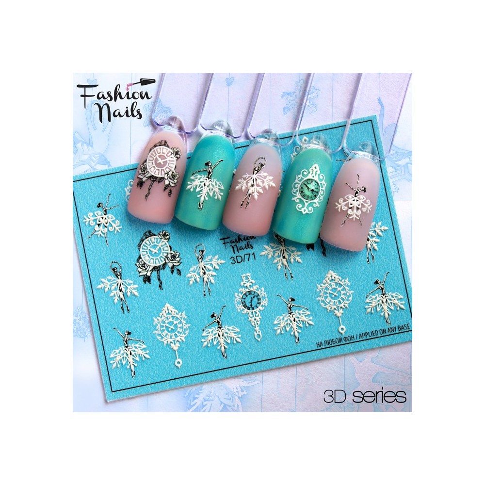 Fashion Nails water decal 3D-71