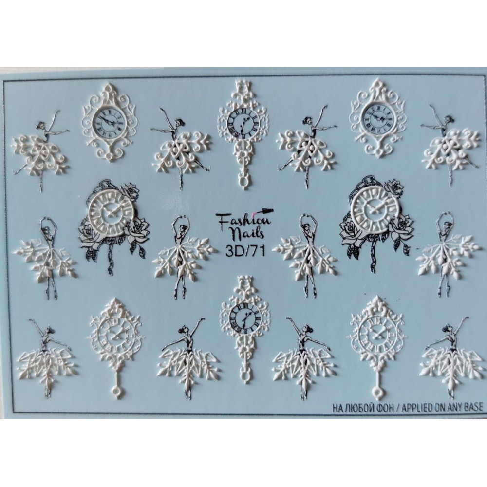 Fashion Nails water decal 3D-71