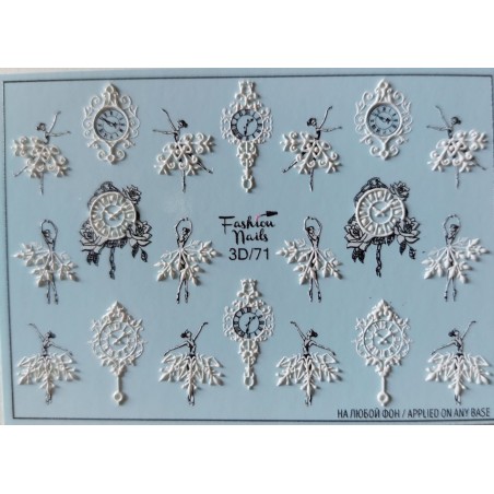 Fashion Nails water decal 3D-71