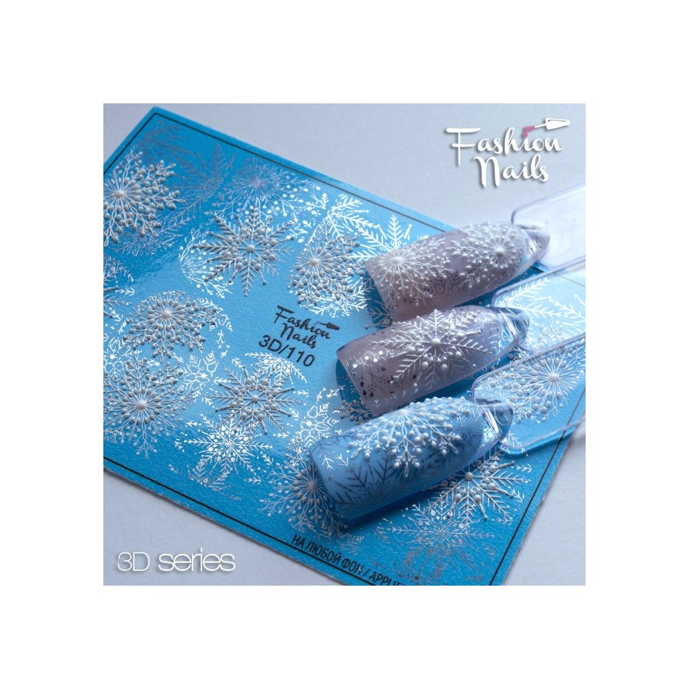 Fashion Nails water decal 3D-110