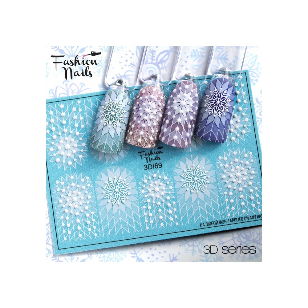 Fashion Nails water decal 3D-69