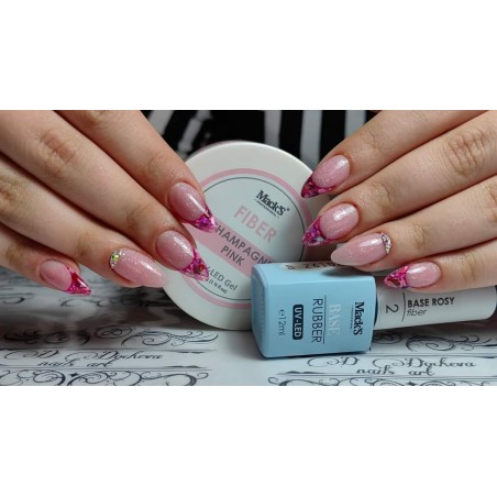 FIBER GEL CHAMPAGNE PINK Mack’s PROFESSIONAL 50 gr