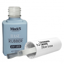 Rubber Base Cover Shimmer White Mack's PROFESSIONAL 12 ML