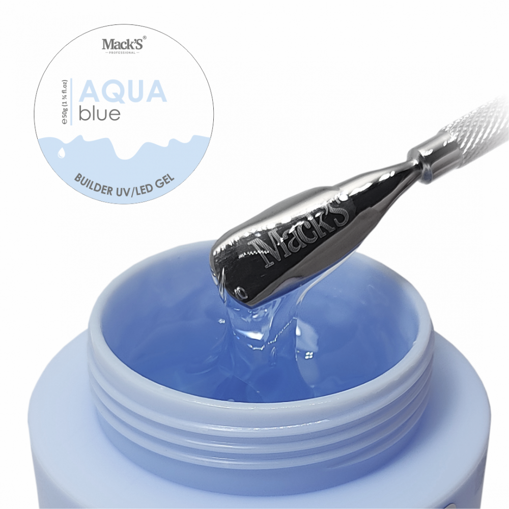BUILDER GEL AQUA BLUE Mack’s PROFESSIONAL 50 gr - CLEAR
