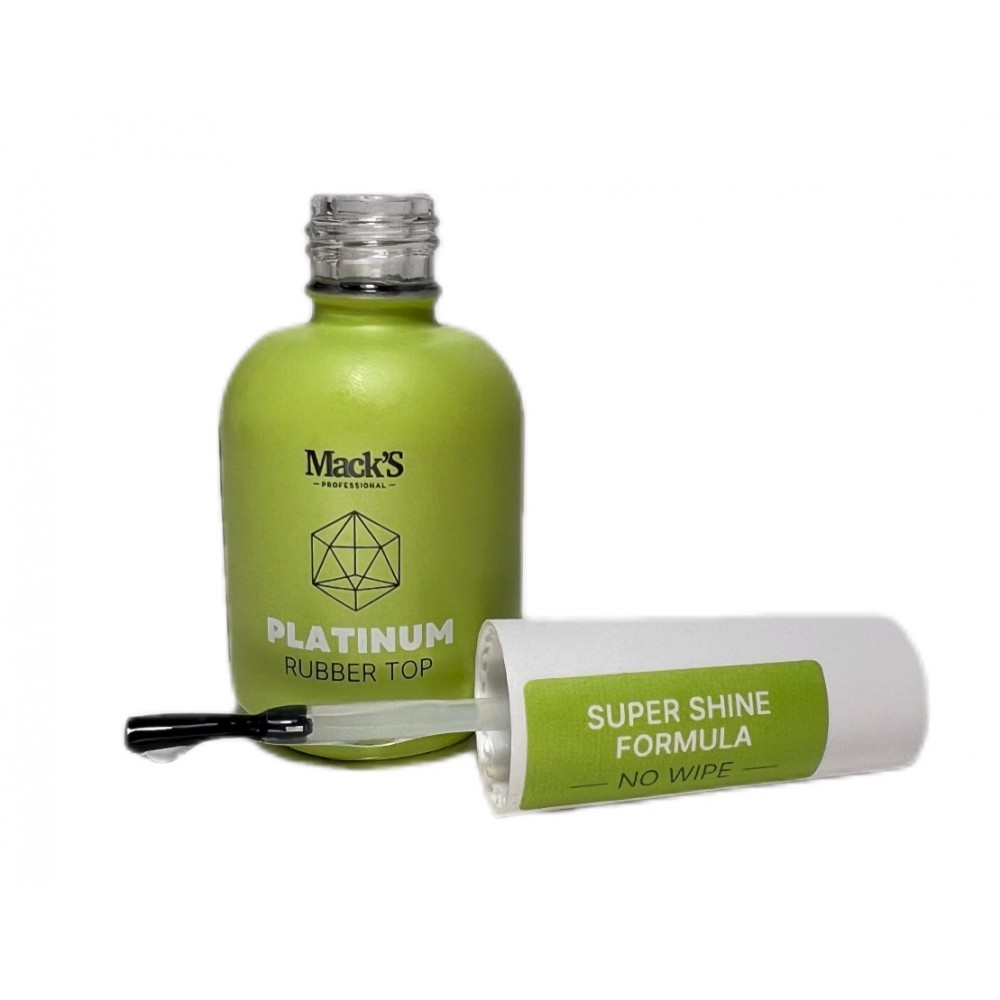 Platinium Rubber Top Coat Mack's Professional 15 ML