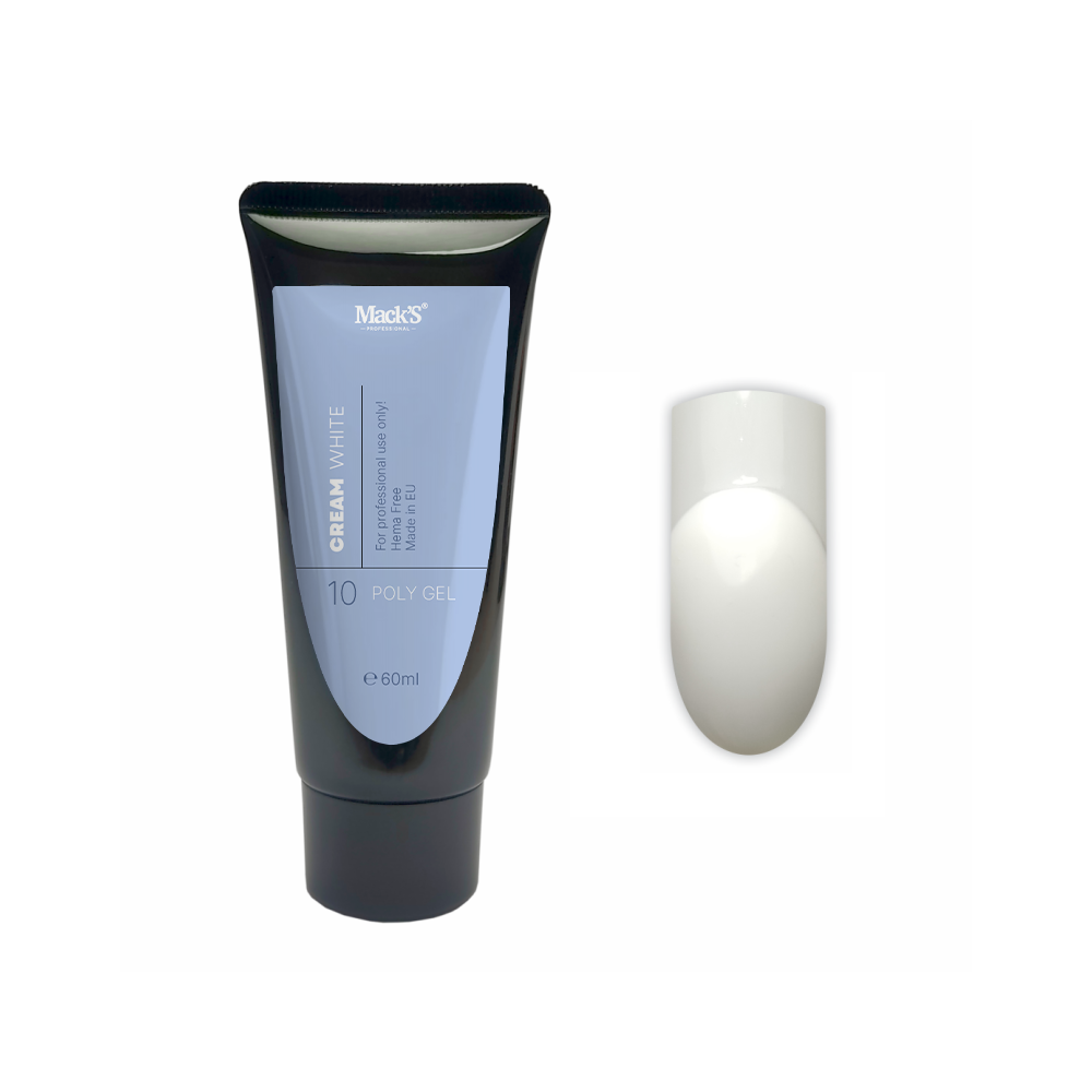 Polygel Macks Professional Cream White 60 ml