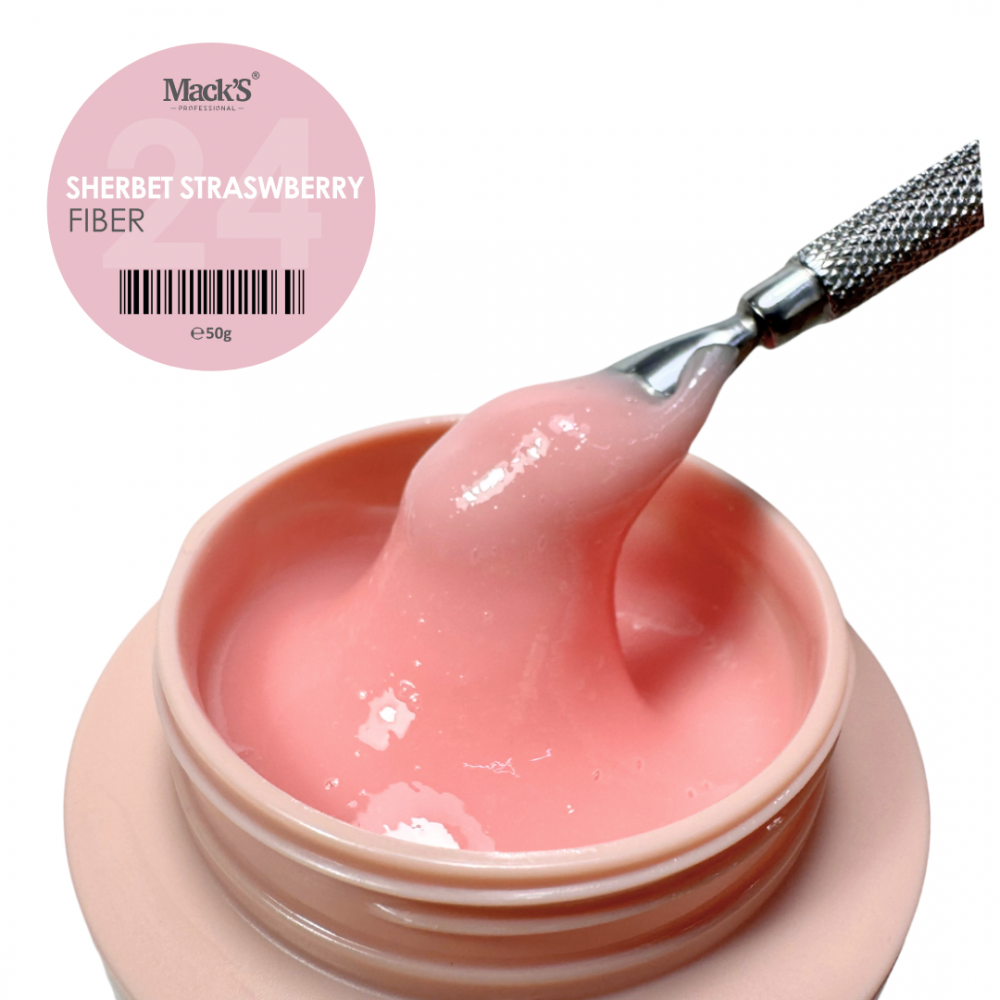 Fiber Gel Sherbet Straswberry 50 gr Mack's Professional