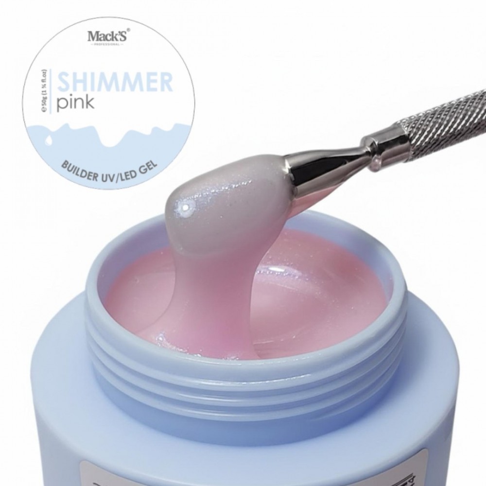 PREMIUM BUILDER GEL SHIMMER PINK Mack’s PROFESSIONAL 50 gr