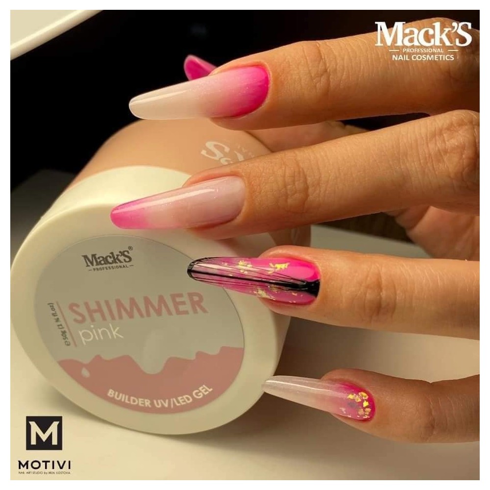 PREMIUM BUILDER GEL SHIMMER PINK Mack’s PROFESSIONAL 50 gr