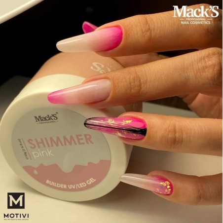 PREMIUM BUILDER GEL SHIMMER PINK Mack’s PROFESSIONAL 50 gr
