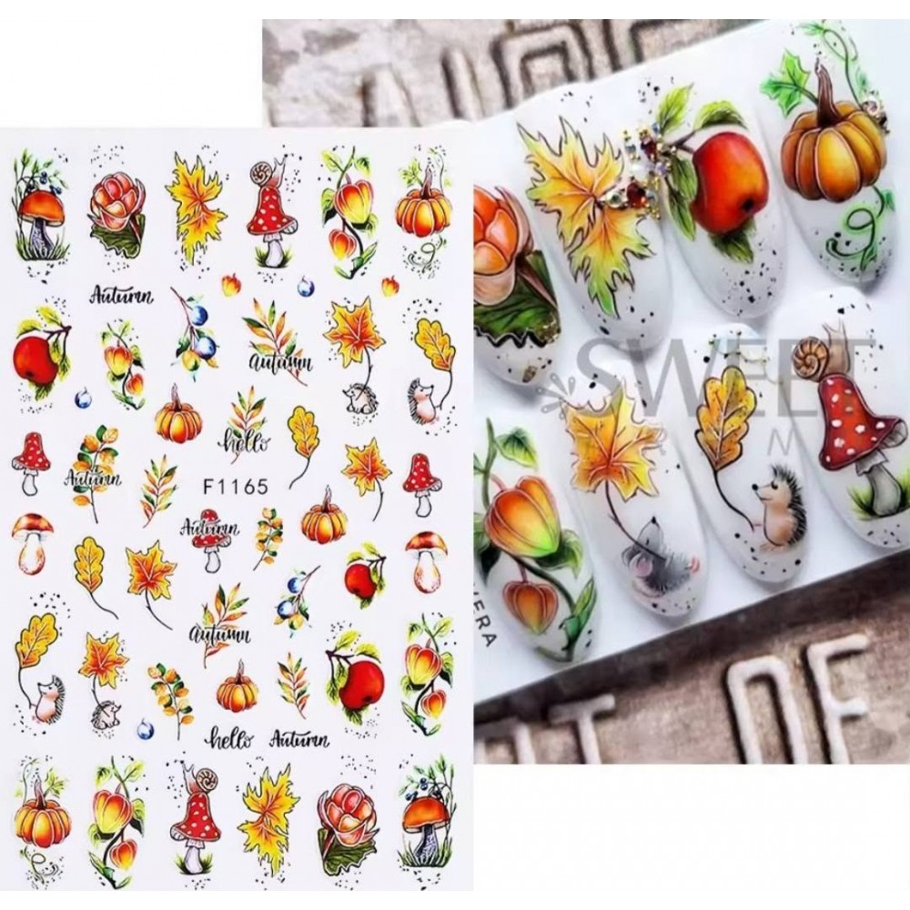 Sticker Adesivo Unghie per Nail Art - Autunno 165