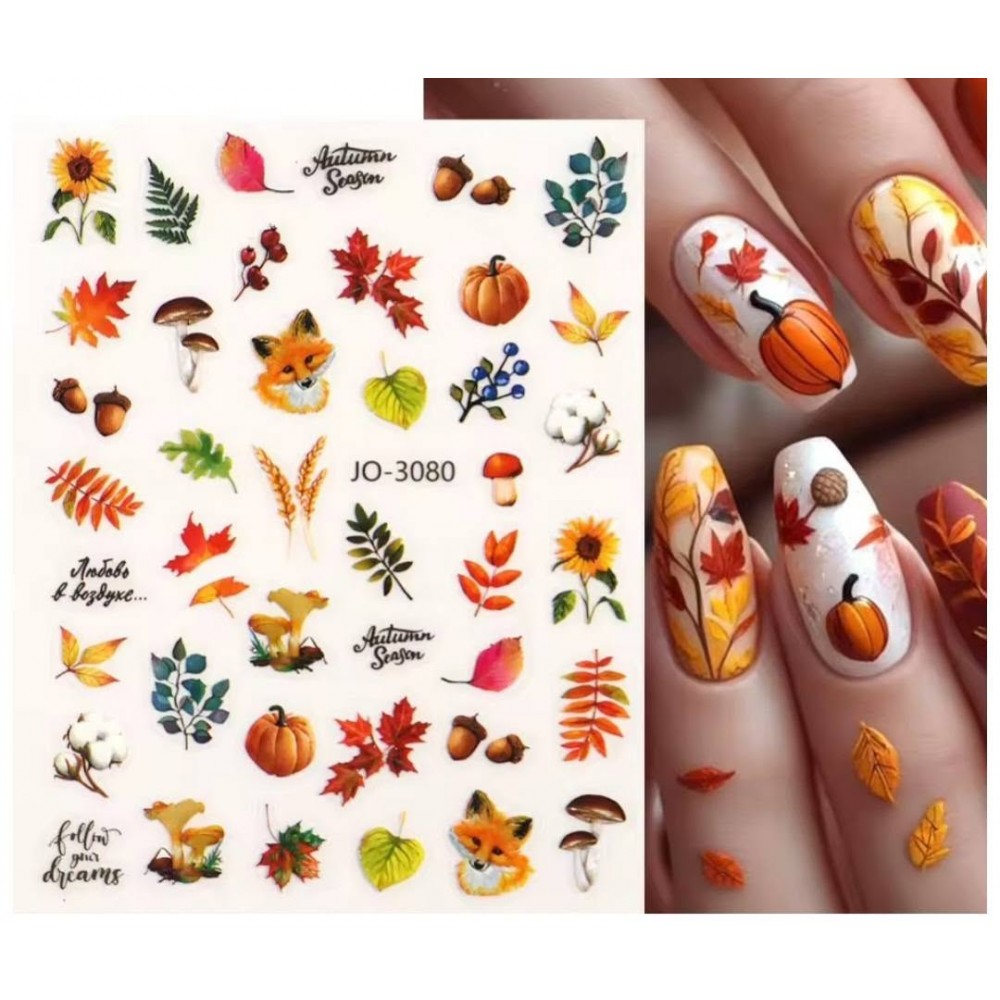 Sticker Adesivo Unghie per Nail Art - Autunno 3080